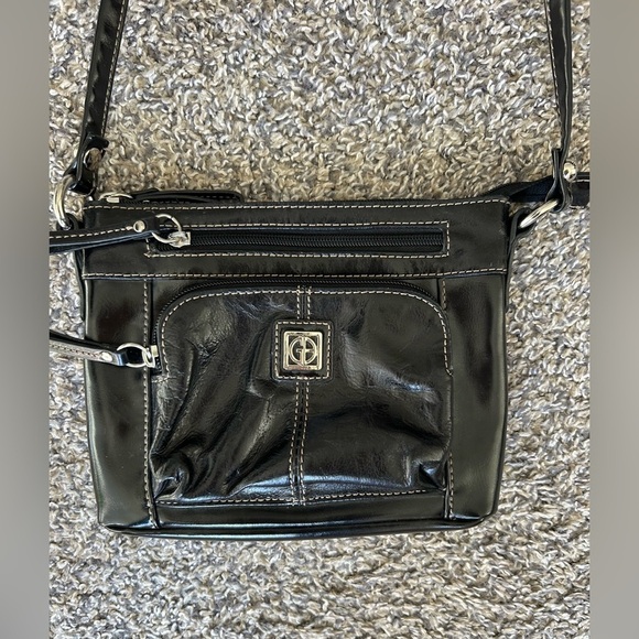 Giani Bernini black leather purse crossbody or shoulder 9”x7”x2” - Picture 5 of 14